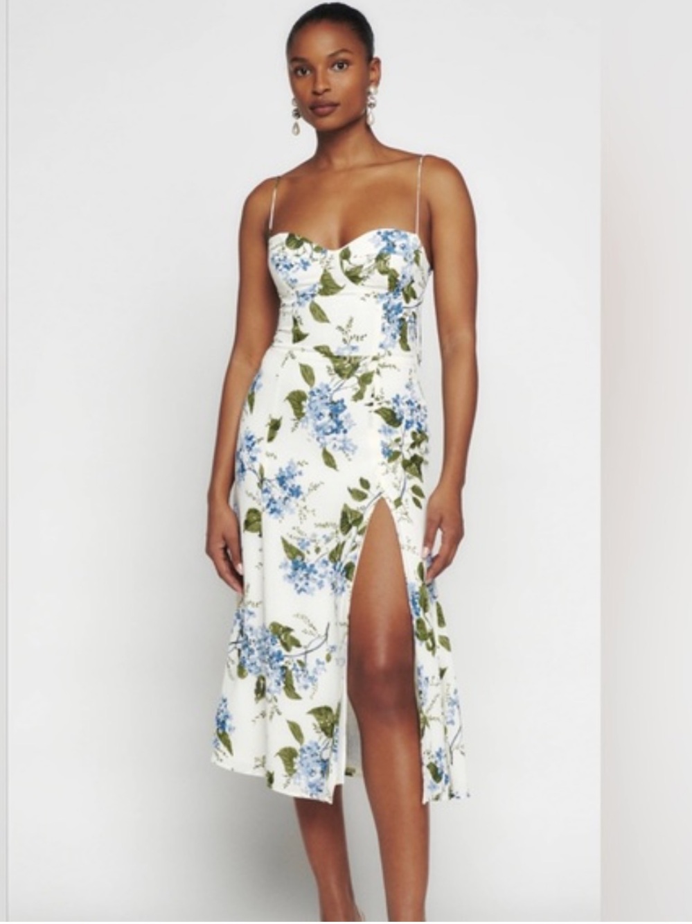Reformation Juliette Floral Slip Dress Riviera / size 0
